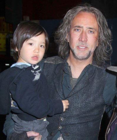 Kal-El Cage with his Father Nicolas Cage.